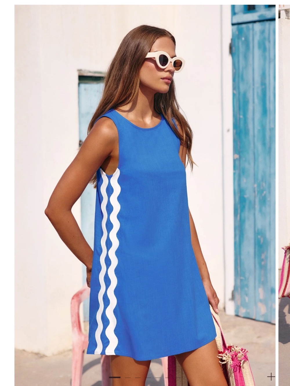Mister Zimi Margot Mini Dress In Caribbean Ric Rac